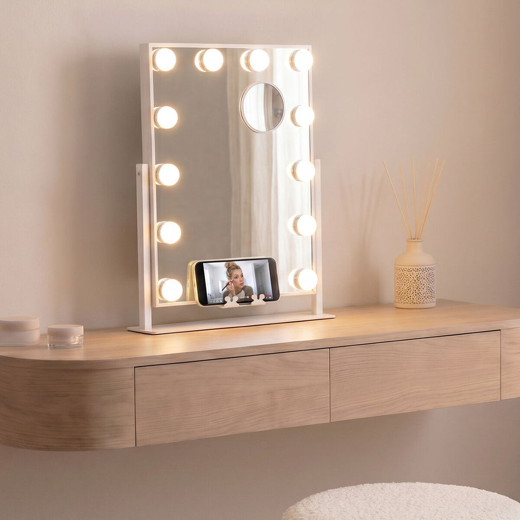 Espejo Hollywood con 12 Luces LED