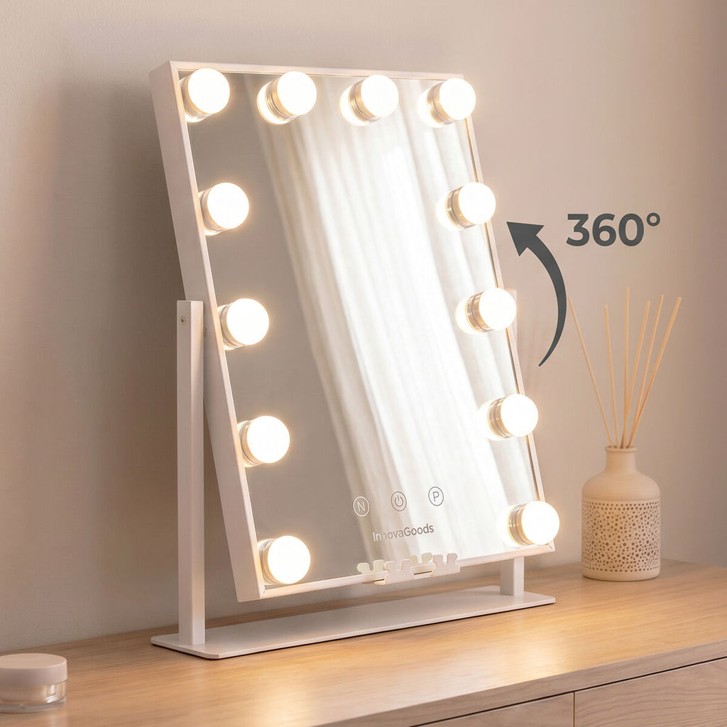 Espejo Hollywood con 12 Luces LED