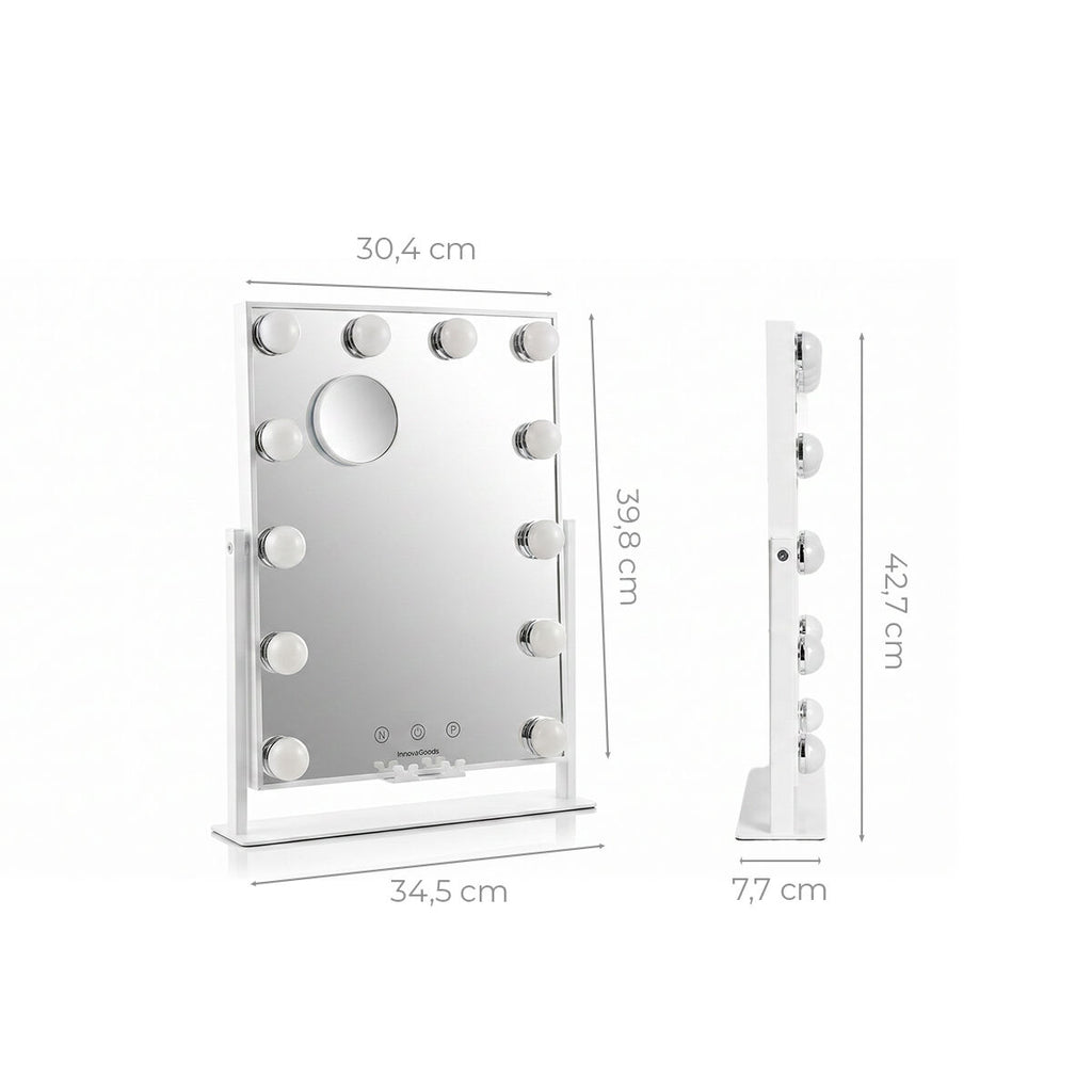 Espejo Hollywood con 12 Luces LED